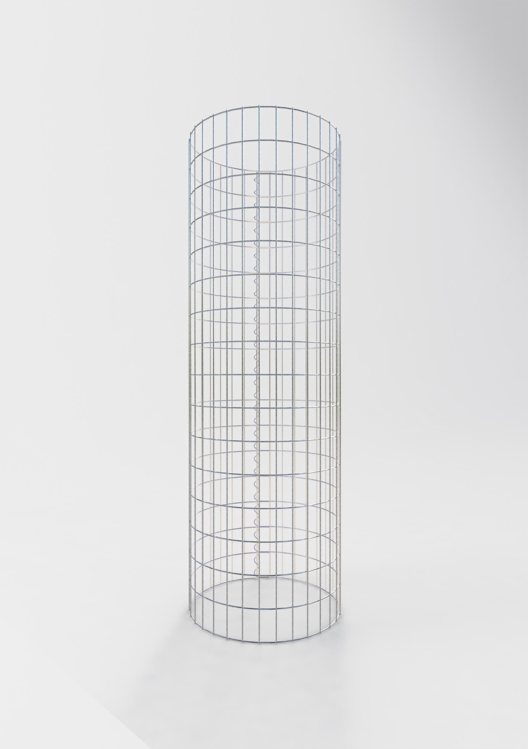 Kolumna gabionowa okrągła, średnica 52 cm, wysokość 160 cm, rozmiar oczek 5 cm x 10 cm
