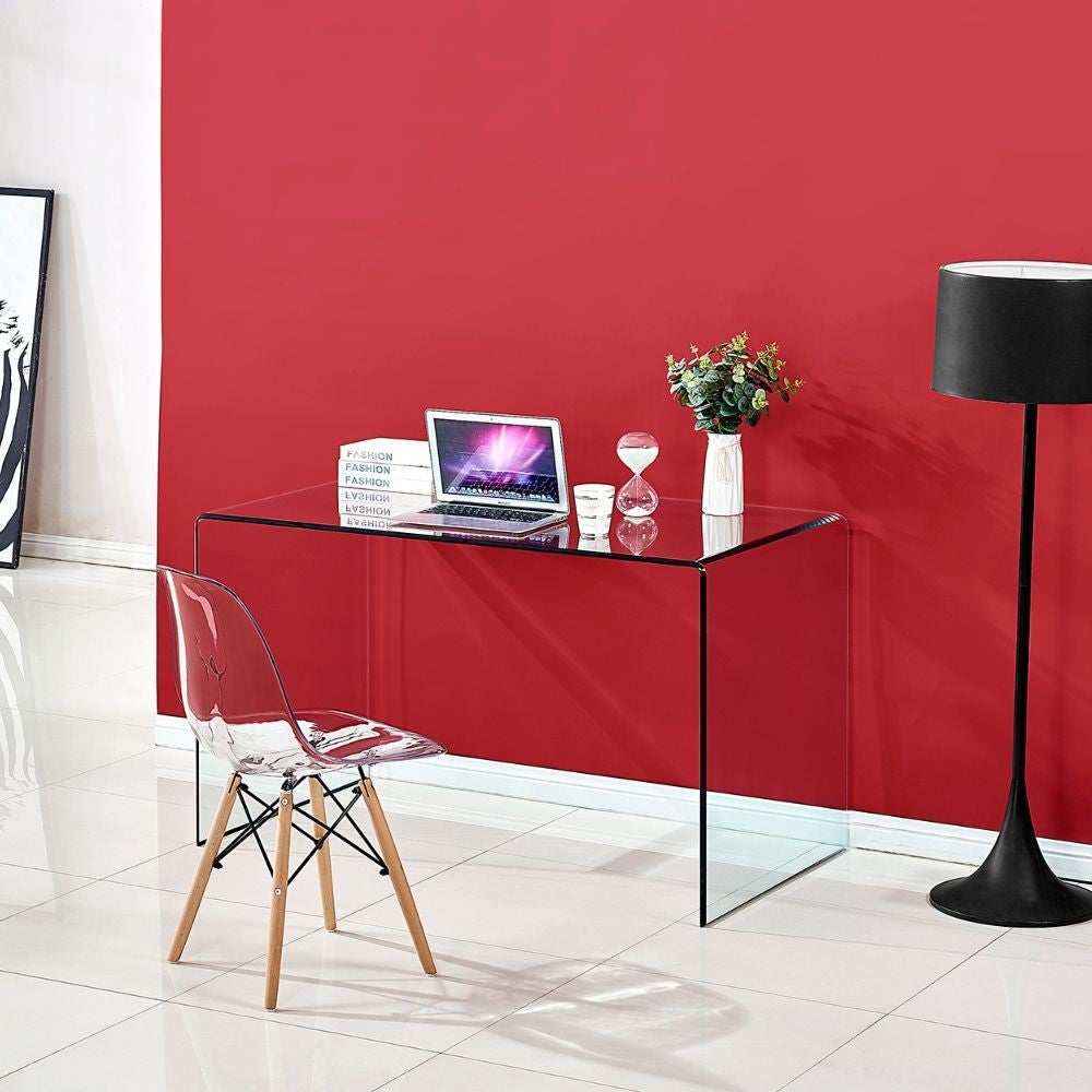Tavolo scrivania in vetro temperato 125x75H cm Tamerice Leroy