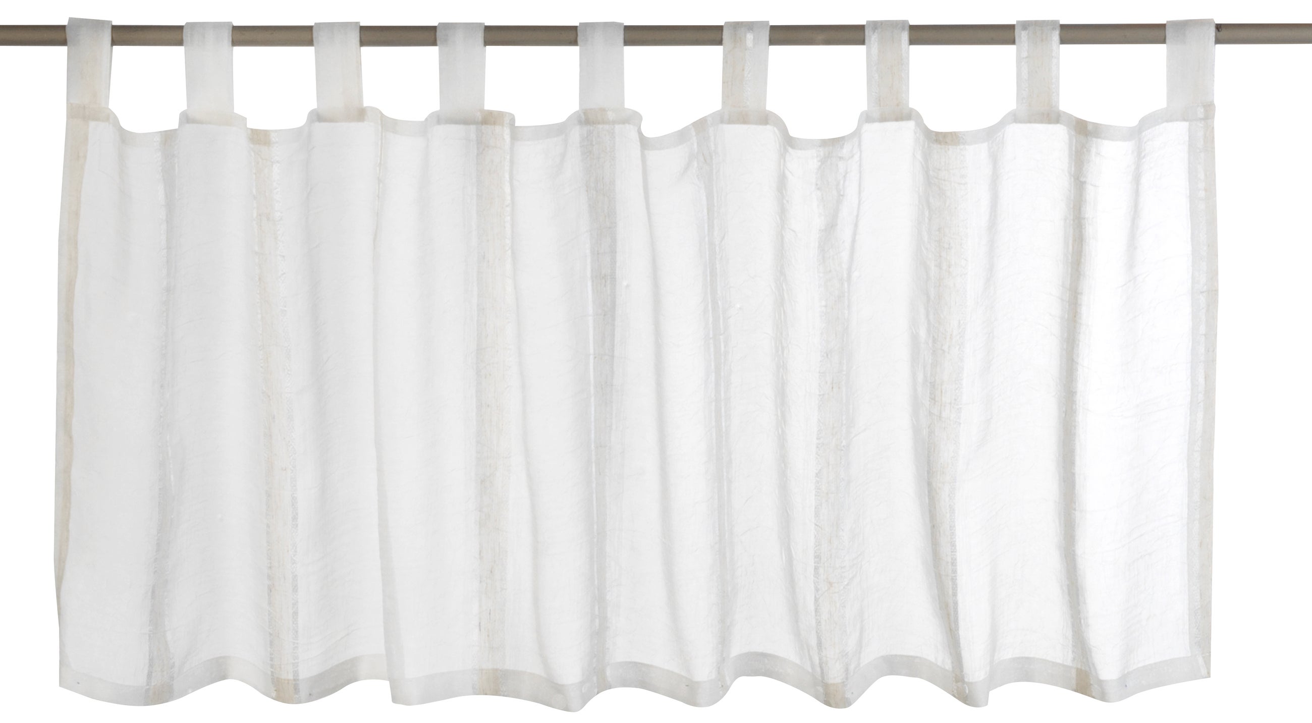 Elbersdrucke Bistro Rideau Casa 09 beige transparent 48x140 cm Rideau