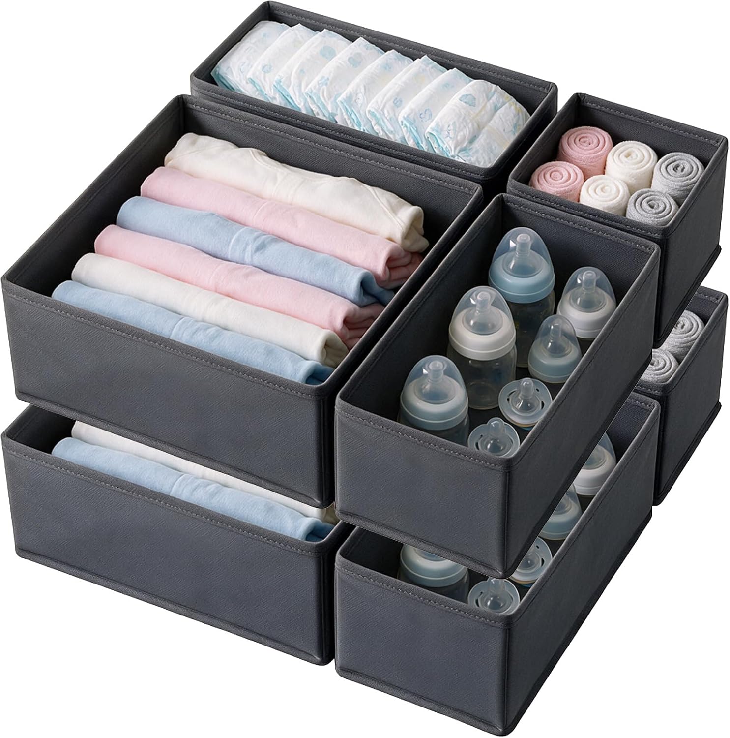 Lot de 8 Organisateur Tiroir Vetement Rangement Vetement Dressing ...
