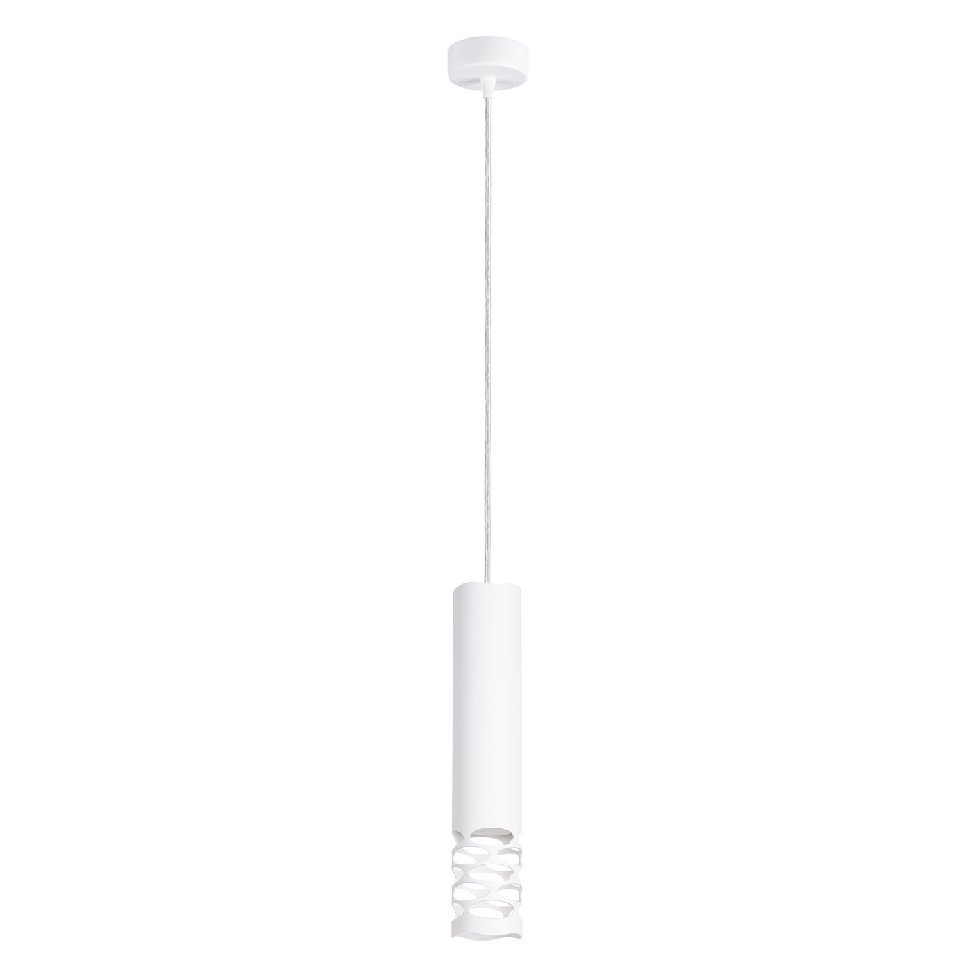 Lampa wisząca LIRO 1 biały, nowoczesny - 8x8x125cm Sollux