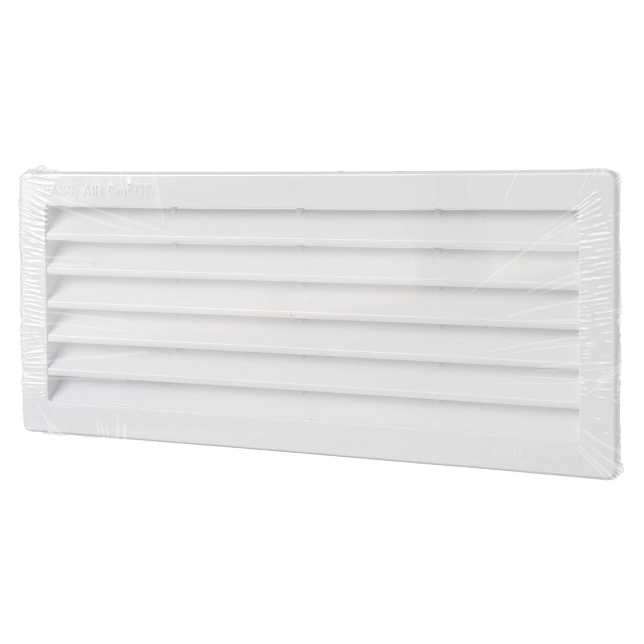 Griglia di ventilazione in metallo bianco 300 mm x 100 mm