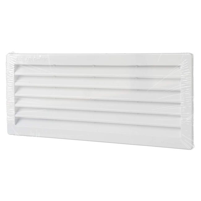Griglia di ventilazione in metallo bianco 300 mm x 100 mm Griglia di ventilazione in metallo bianco 300 mm x 100 mm