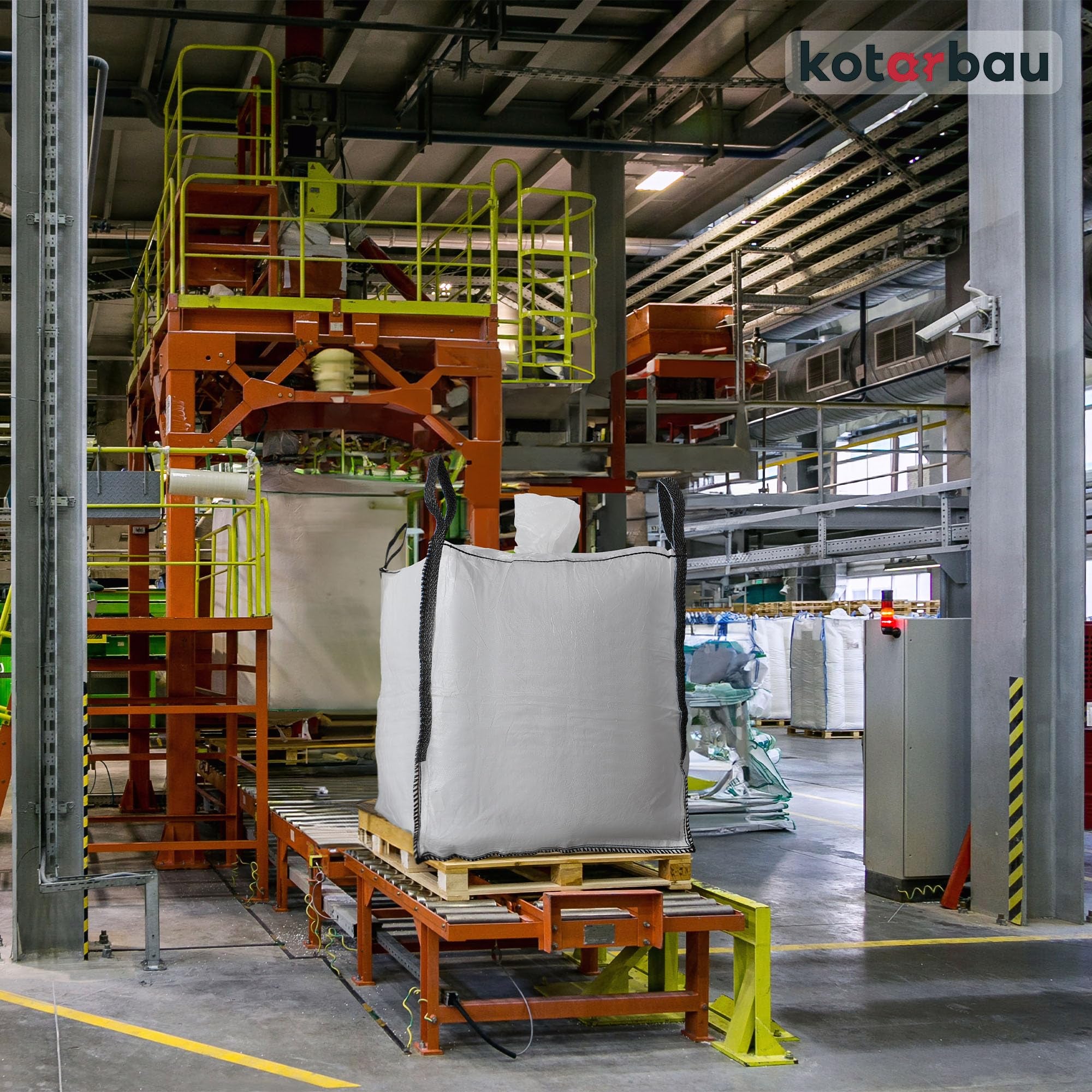 Sac Big Bag Vide, Sac Gravat Chantier 90 x 90 x 90 cm 500 kg avec trémie de vidange - KOTARBAU - 2