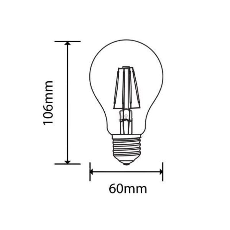 Ampoule LED E27 Dimmable 6W A60 Filament - SILUMEN - 2