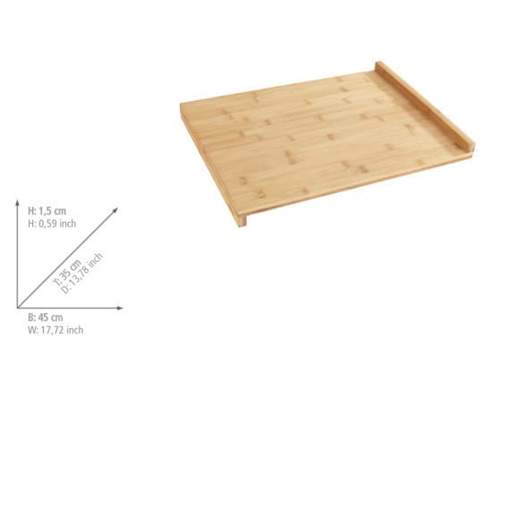 Planche à découper bambou avec bord de guidage Wenko - 6