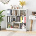 GOPLUS Bibliothèque Géométrique à 5 Étagères 70x24x157CM-Étagère d'Exposition en Forme de S avec Kits Anti-basculement GOPLUS Bibliothèque Géométrique à 5 Étagères 70x24x157CM-Étagère d'Exposition en Forme de S avec Kits Anti-basculement