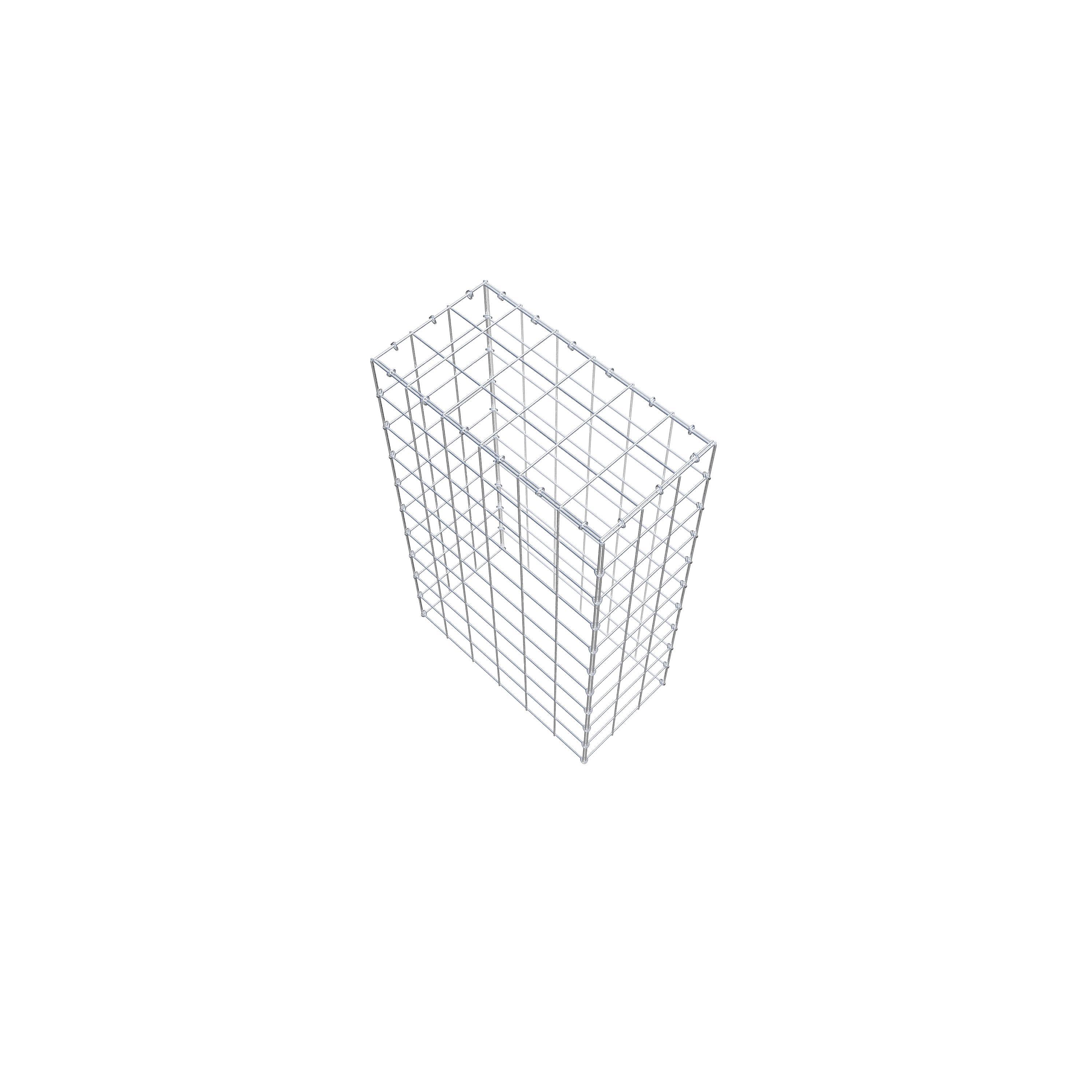 Gavión para apilar en acero galvanizado 100x60x30cm (LxAxP), malla 10 x 10cm, Anillo en C, sin rejilla inferior - 4