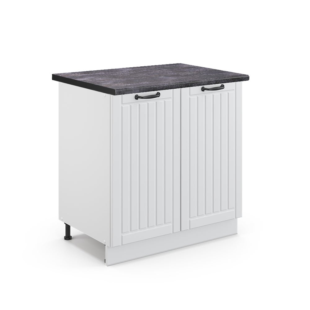 Vicco Szafka pod zlew Fame-Line, Biały domek wiejski, 80 cm z półką, BP Antracyt
