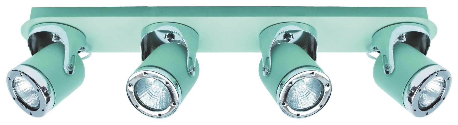 Reflektor sufitowy spot natynkowy April listwa miętowo-chromowany 4xGU10x5W wym: 12 x 51 x 9 cm metal Rabalux