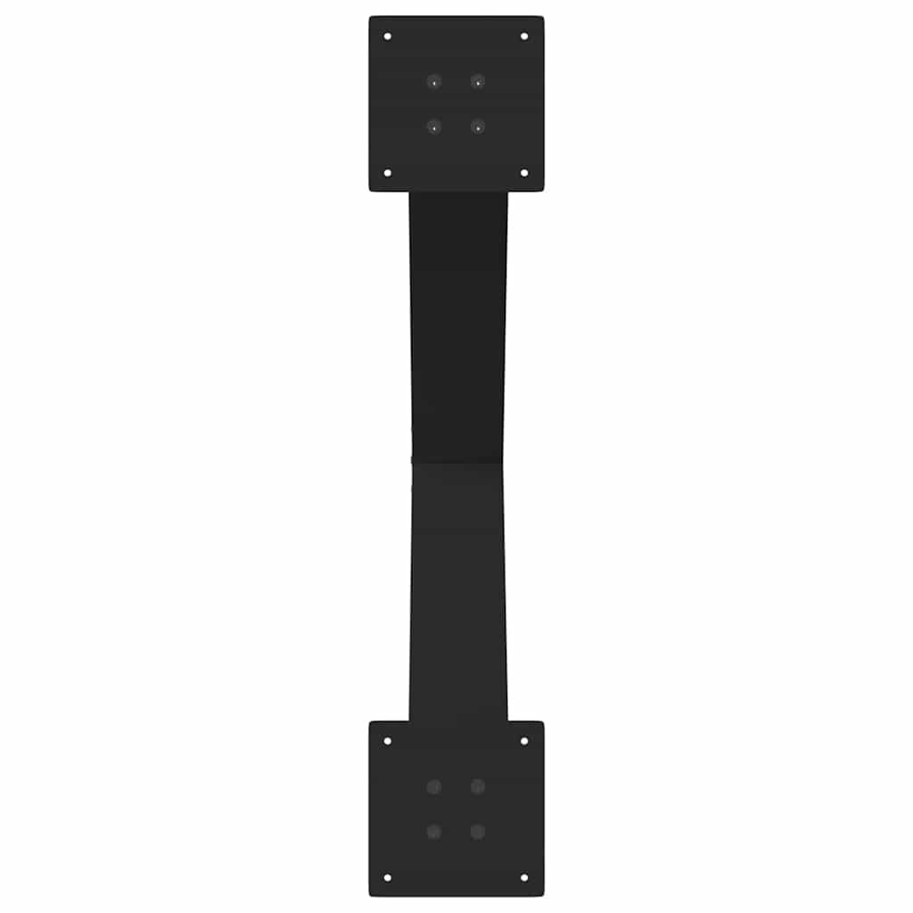 Maison Exclusive - Pieds de table à manger en forme de X, 3 pièces, noir, 80 x (72-73) cm, acier - 7