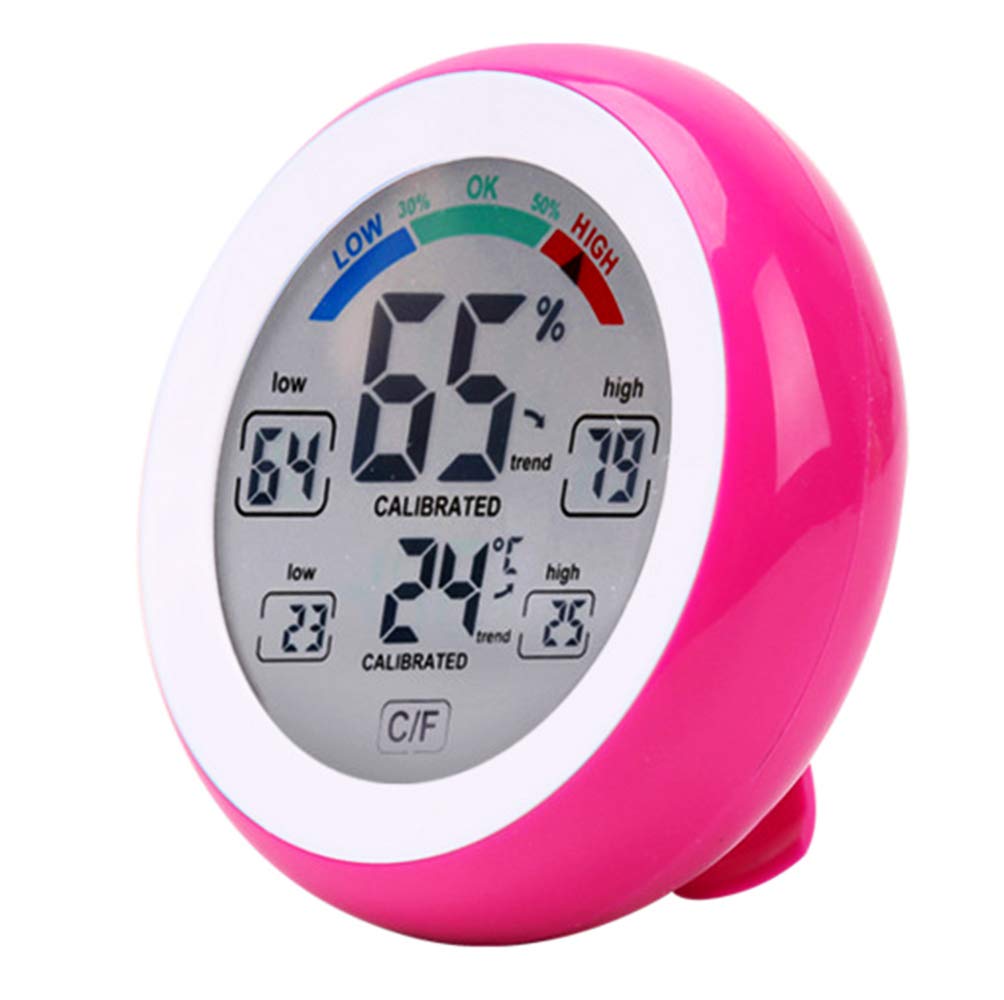 Thermomètre/hygromètre LCD Rond Intérieur/extérieur - Numérique, Compact