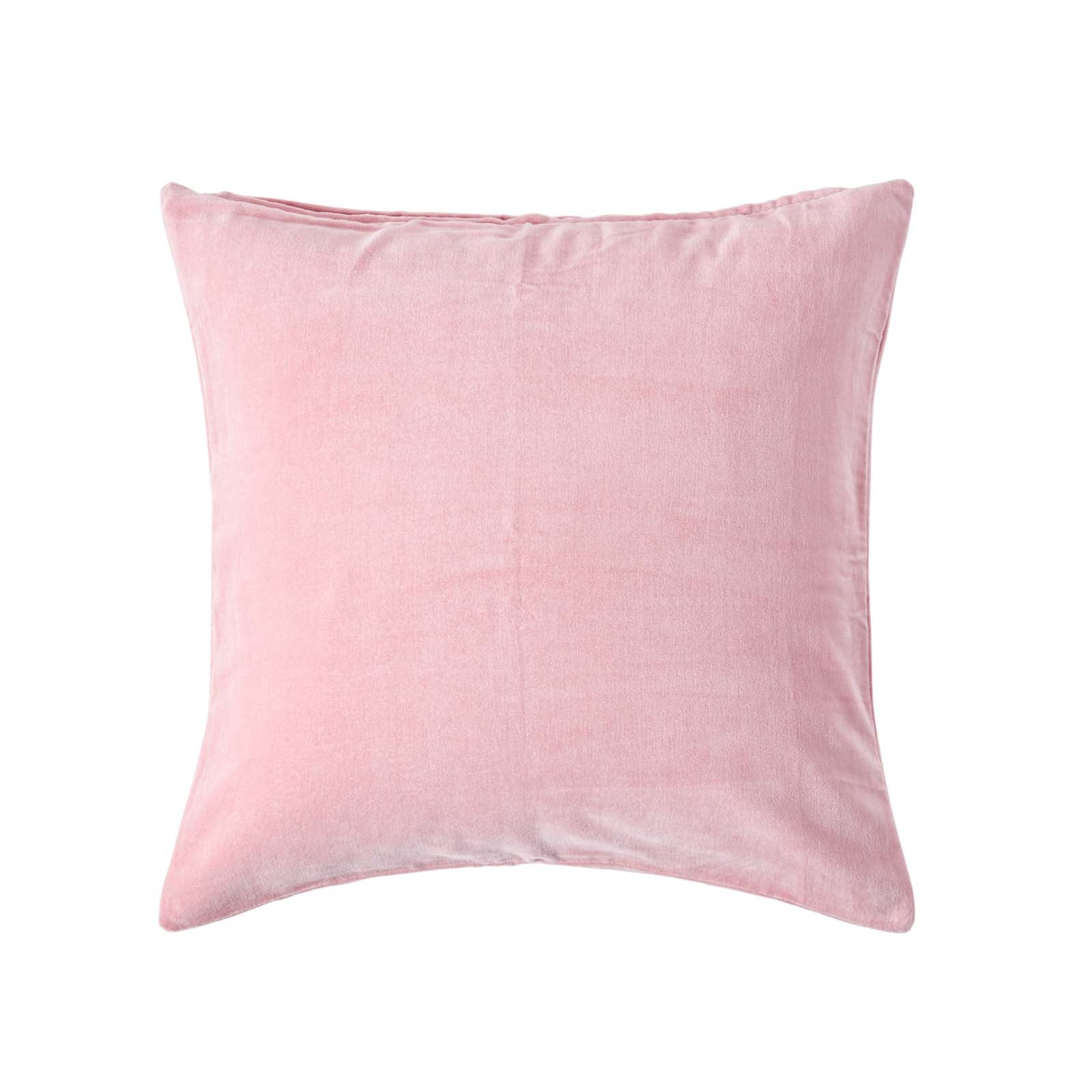 Homescapes Federa Cuscino In Velluto Riccio Rosa Antico 60x60 Cm – Morbida, Con Cerniera, Glamour