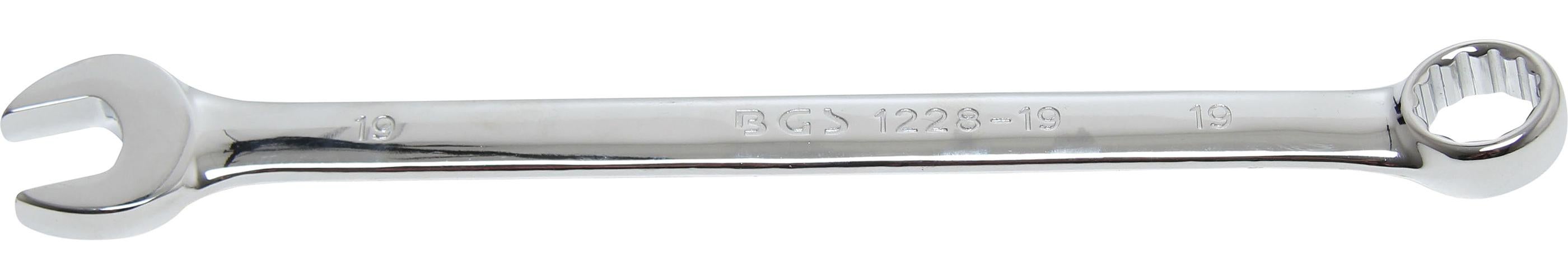 BGS Klucz płasko-oczkowy, bardzo długi, SW 19 mm - 1228-19