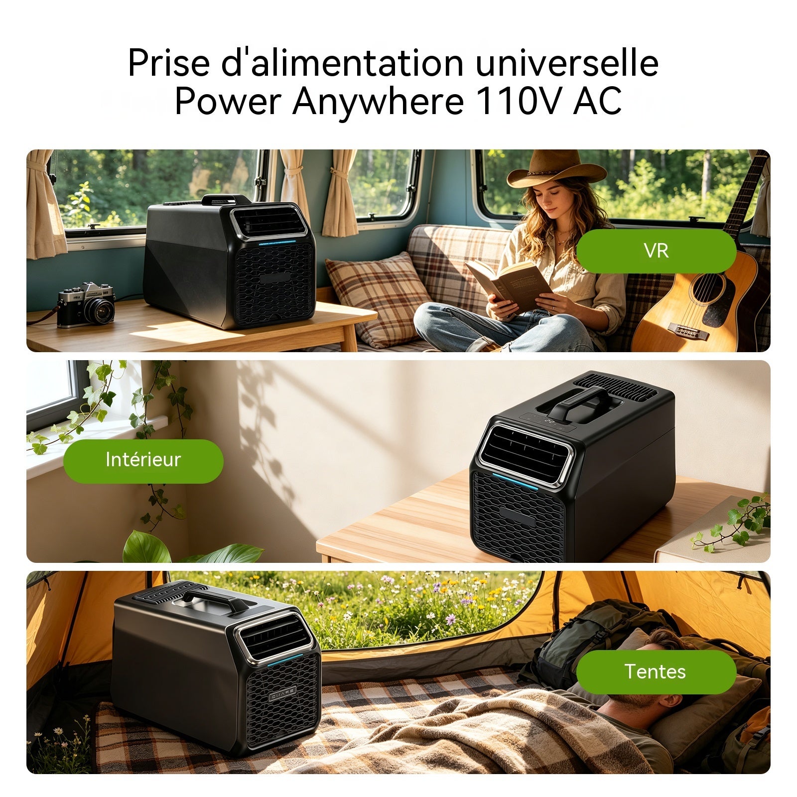 Climatiseur portable Space Cool-C14 5000 BTU 550W R290 ABS noir 3 en 1 refroidissement déshumidification ventilation télécommande 24h - 6