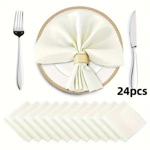 VACVELT Confezione da 12 tovaglioli di raso blu reale, 43 x 43 cm, per matrimoni, cene eleganti, decorazioni da tavola quadrate, ristorante, banchetti, feste di laurea, smerlati, panno setoso