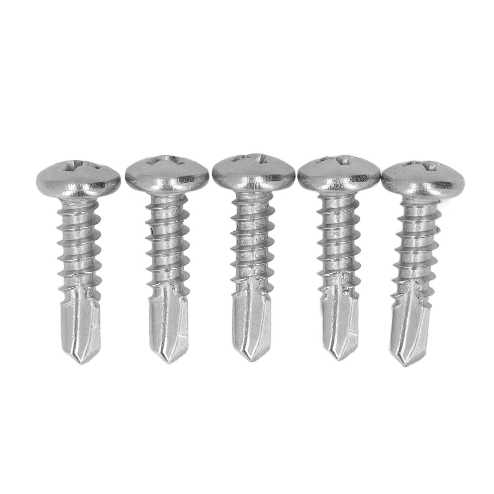 Viti Autoperforanti M4.2 Testa Piatta Phillips In Acciaio Inox 410, Lunghezza 13-50mm