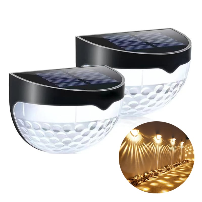 2 sztuki solarnych lamp ogrodowych, solarne lampki ścienne, zewnętrzne wodoodporne lampy ogrodzeniowe, świąteczne dekoracje ogrodowe