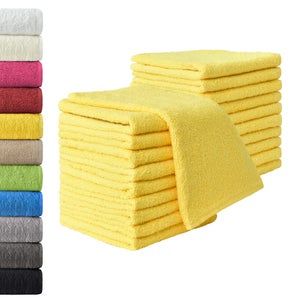 Set Asciugamani Giallo 8 Pezzi - 100% Cotone Per Bagno, Morbidi E Assorbenti - Foto 2