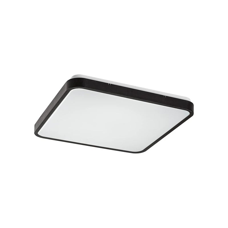 Plafon Alenzo kwadratowy czarno-biały LED 36W 3000K-6000K 2300lm z pilotem wym: 6,5 x 42 cm IP44 tworzywo sztuczne Rabalux