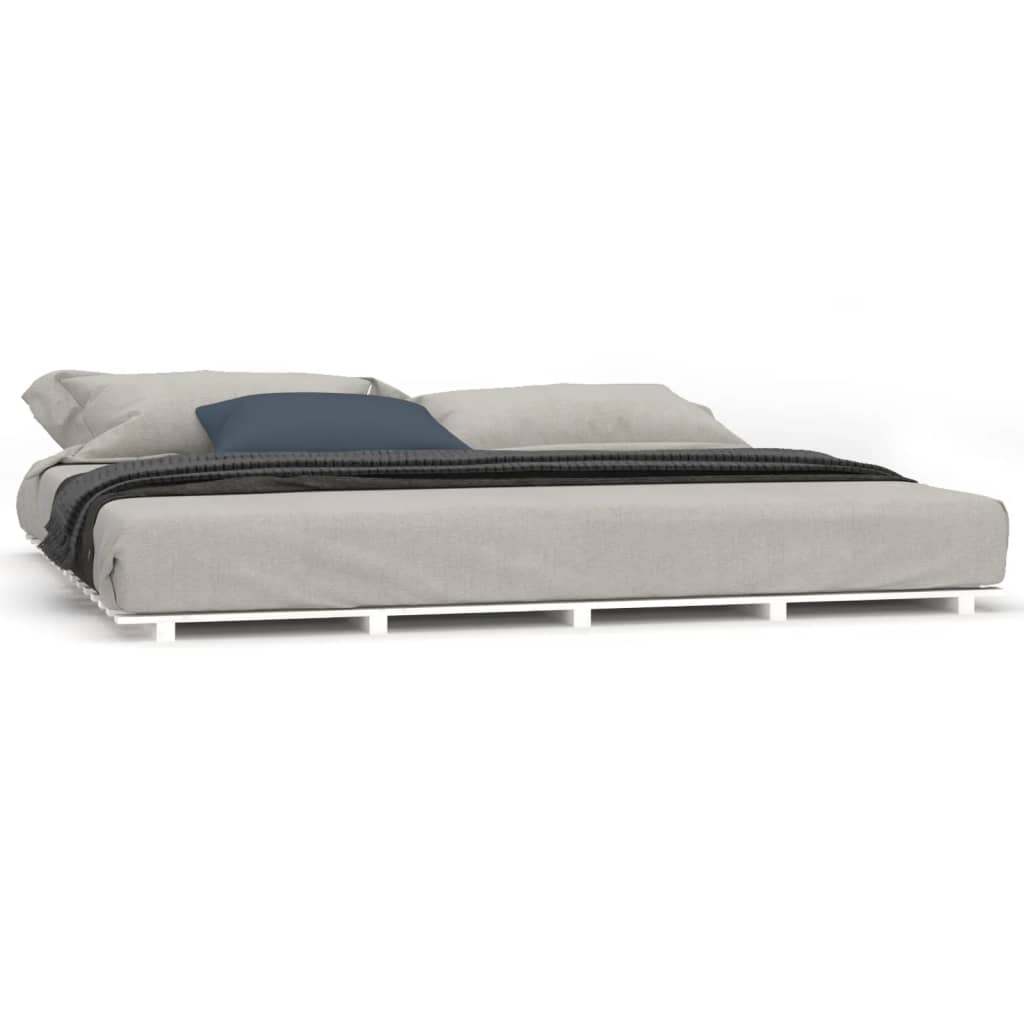 Łóżko Drewniane Rama Łóżka Sofa Biała Do Sypialni Pokoju 200 x 200 cm