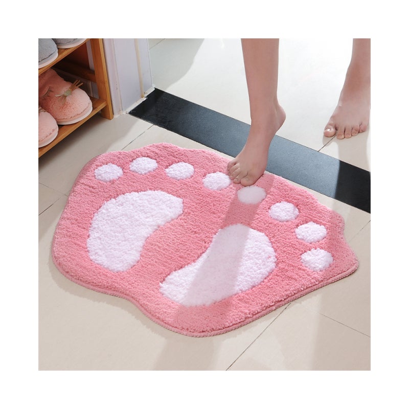 Różowa antypoślizgowa mata łazienkowa, kreatywna mata łazienkowa 40x60 cm