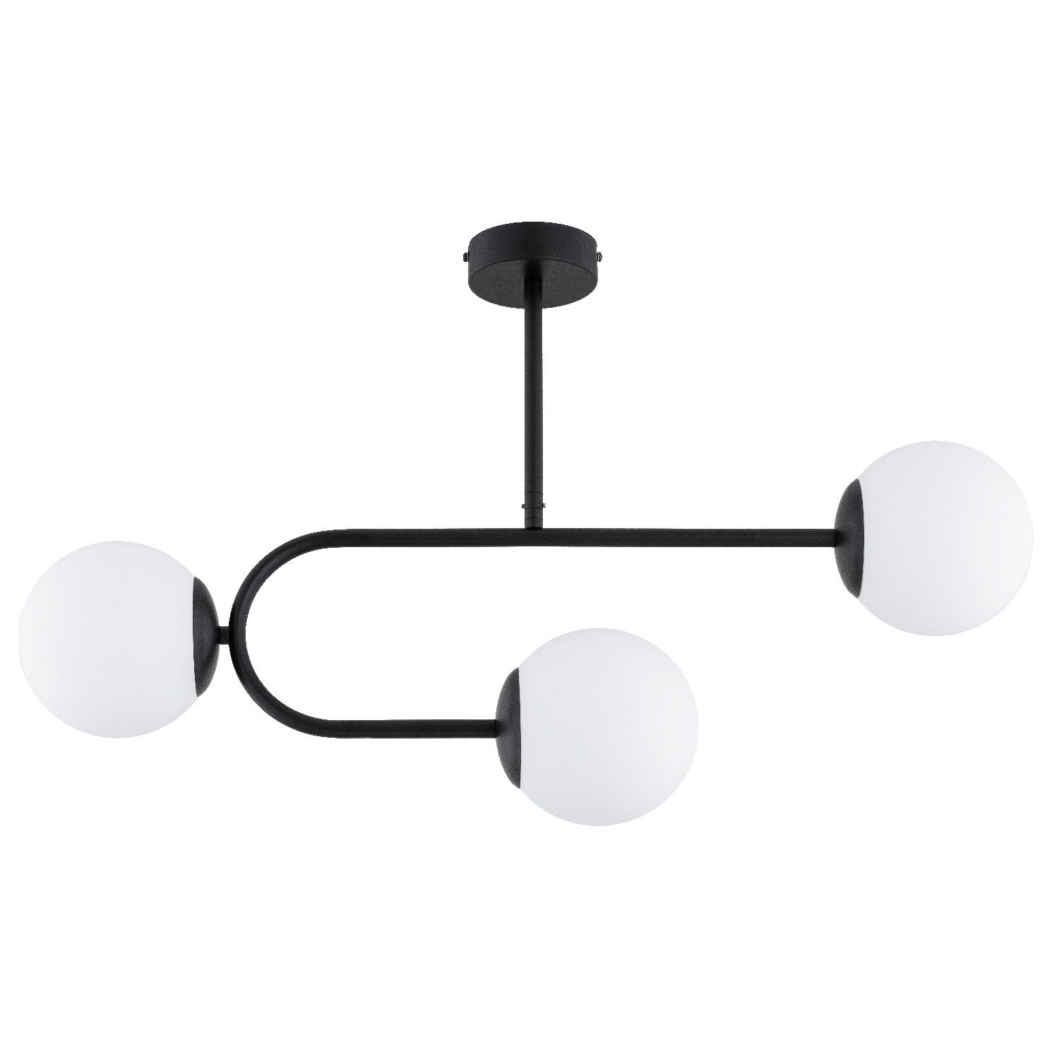 Lampa wisząca Stellar czarno-biała 3xE14x10W minimalistyczna wym: 46 x 78 x 15 cm metal Alfa
