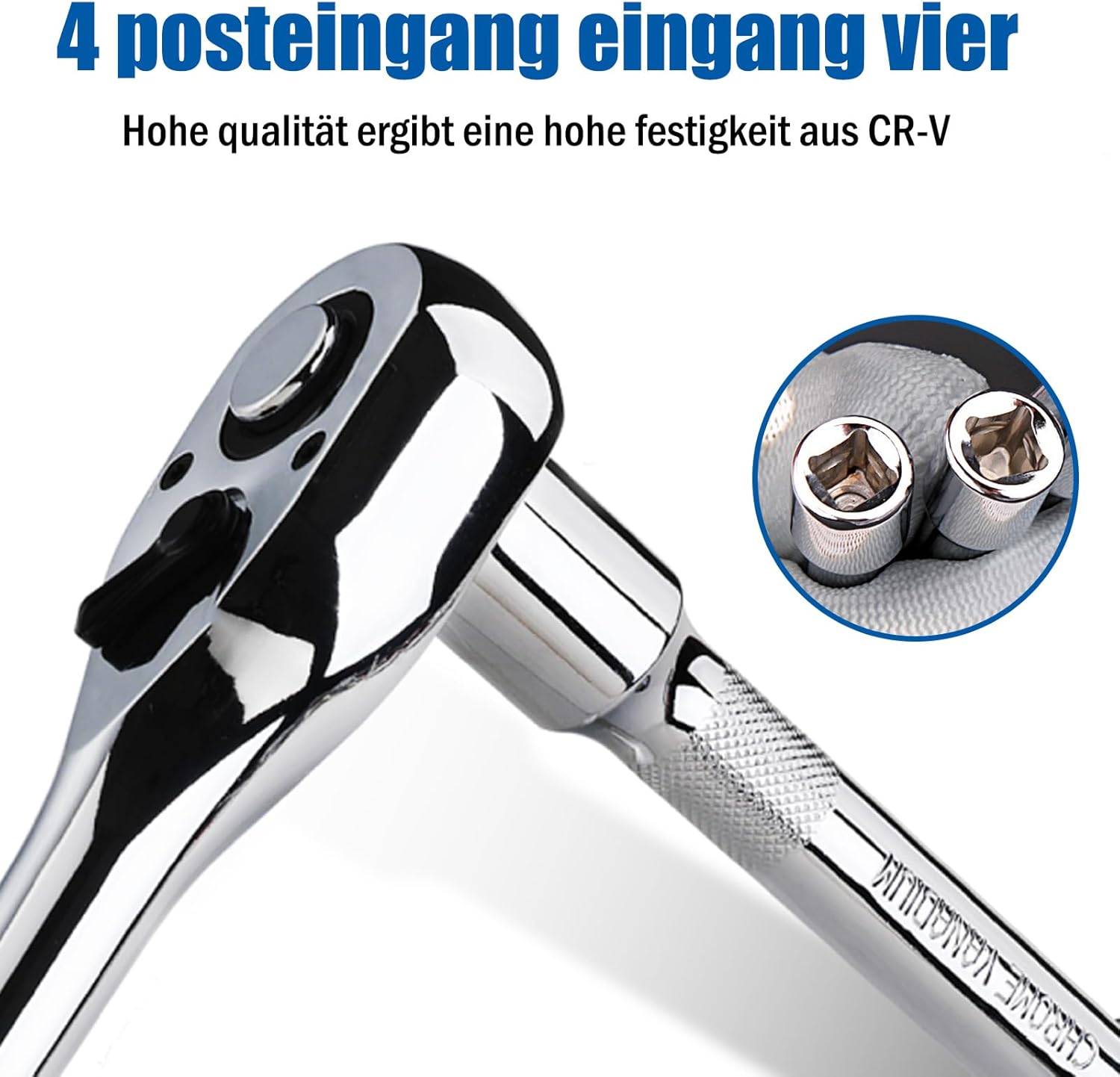 Rallonges de clés à douille Jeu de 4 rallonges 1/4 pouce | 50mm, 75mm, 100mm, 150mm, Prolongateur Cliquet, pour Clé à Cliquet Manuelle/Pneumatique - 4