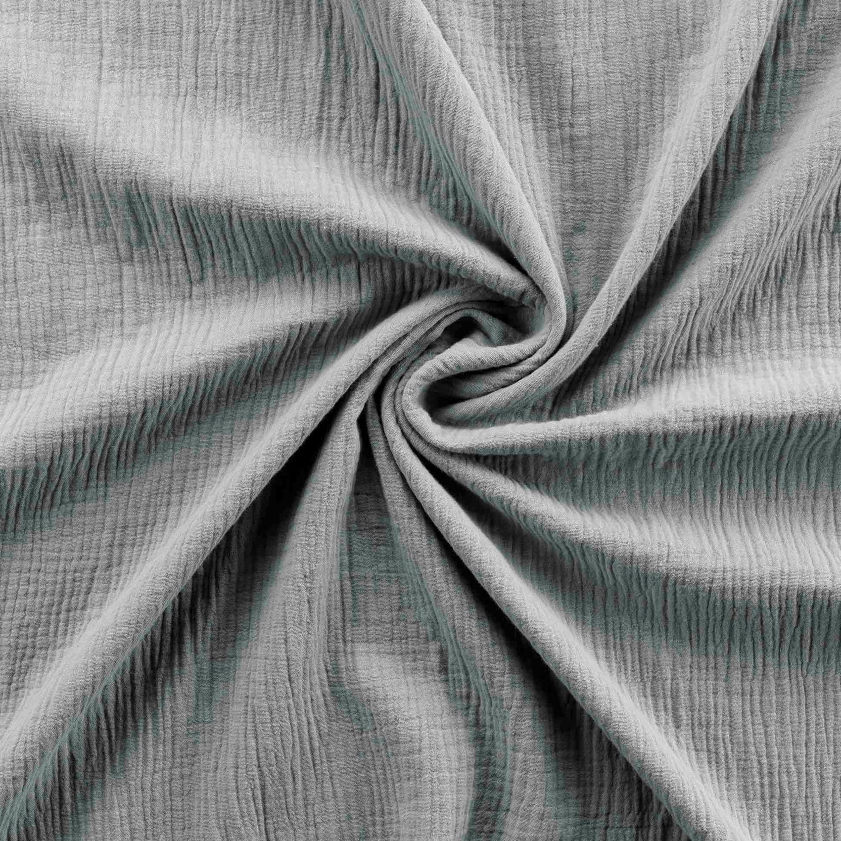 Parure de lit en gaze de coton ANGELIA - Gris clair - 260x240 cm - Gaze de coton/Coton - 2