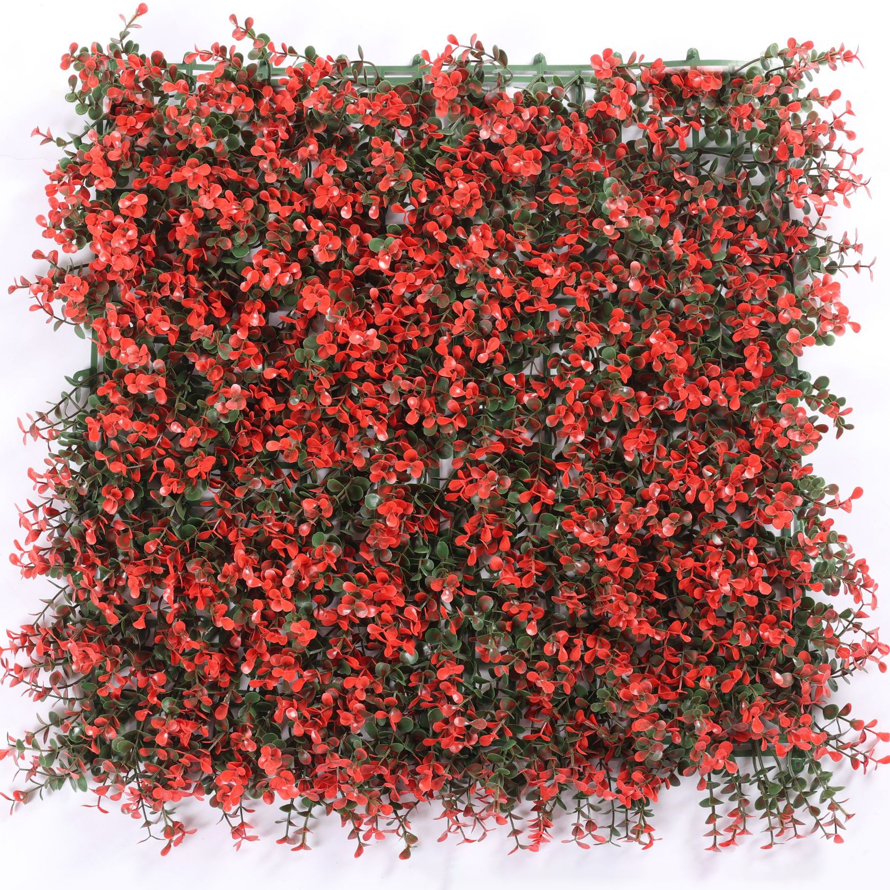 Sztuczny żywopłot 50 cm x 50 cm, ochrona i prywatność dla ogrodu, tło ścienne z syntetycznej trawy, ochrona UV (1 sztuka)