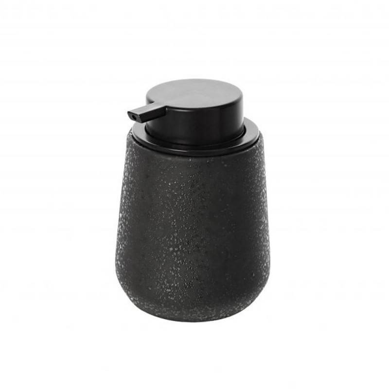 Dispenser Sapone Nero Kela Dark | Antiscivolo e Facile da Ricaricare