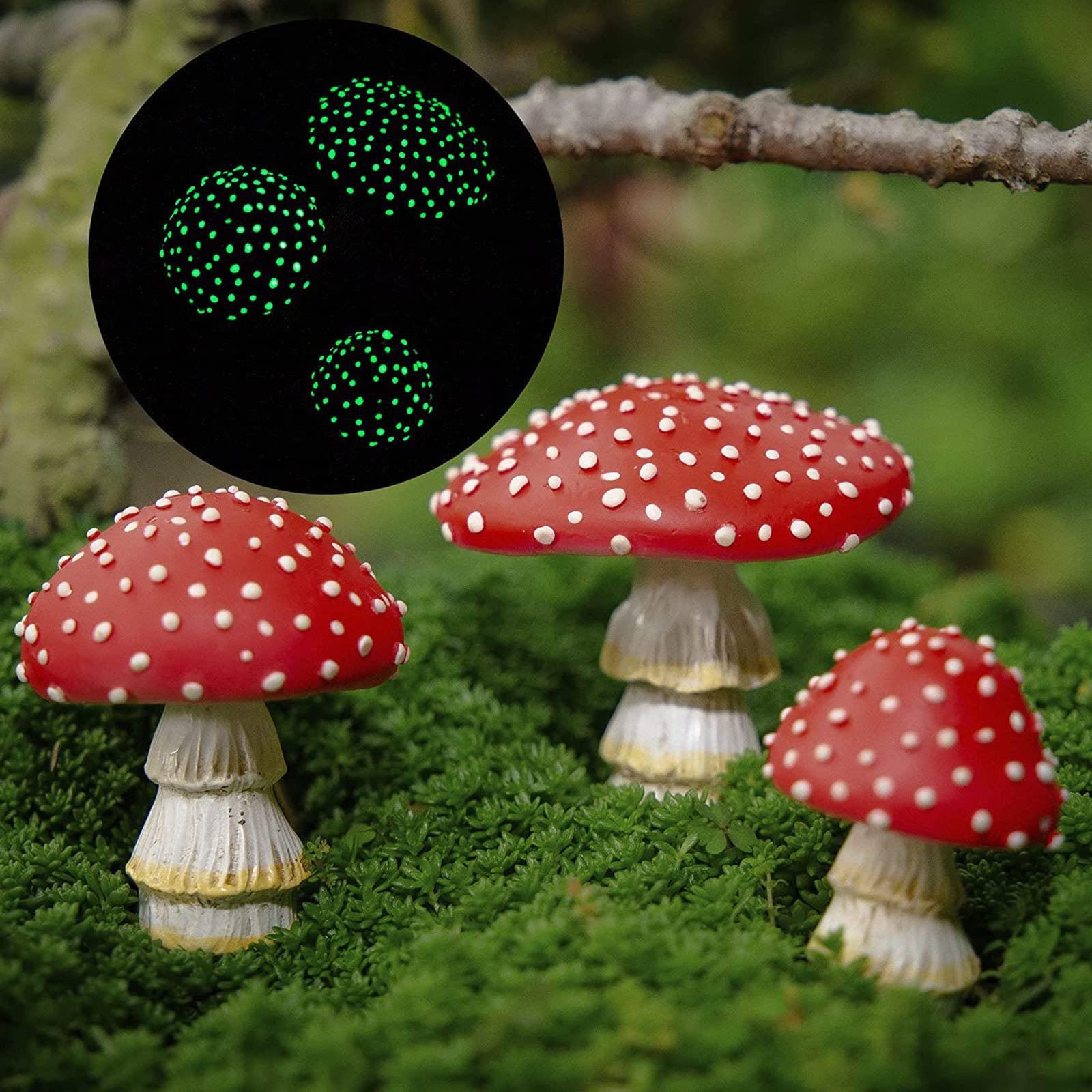 40 Mini Champignons En Résine – 8 Couleurs Pour Déco, Maison De Poupée Ou Aquarium