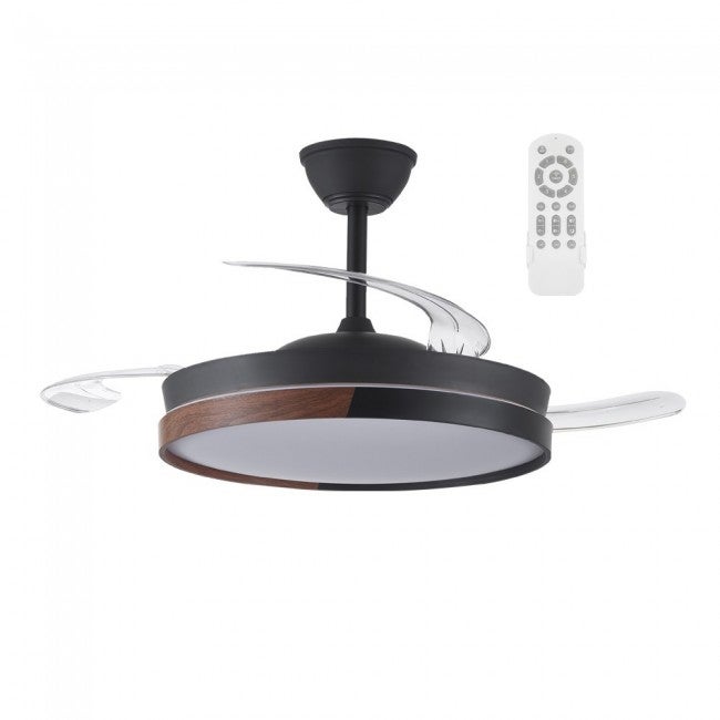 Ventilador de techo con luz retráctil motor silencioso DC con