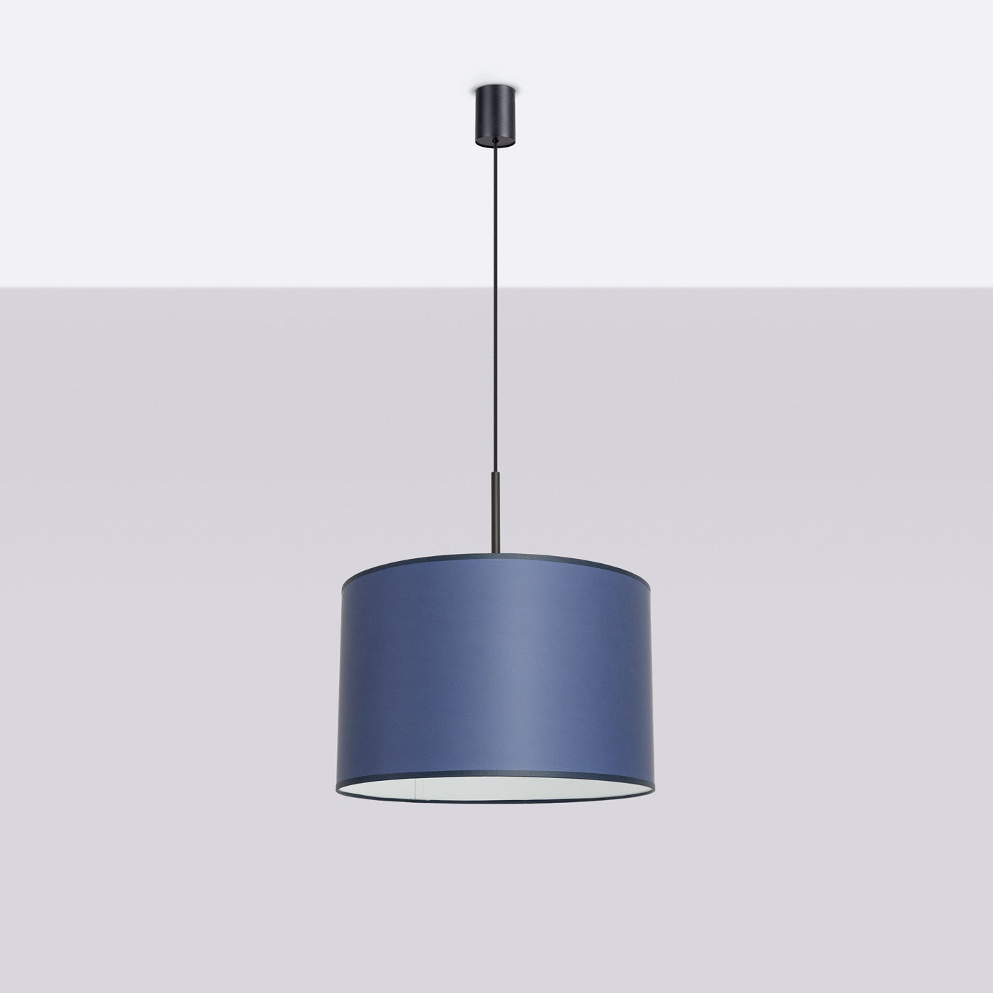 Lampa sufitowa z abażurem NEVIA granatowo-czarna 1xE27x40W tworzywo sztuczne wym:137x40x40cm IP20 Sollux Lighting - 3