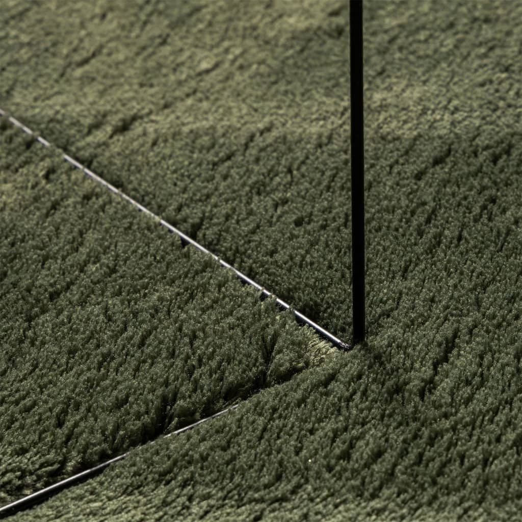 Tapis HUARTE à poils courts, doux et lavable vert forêt 80 x 200 cm - 8