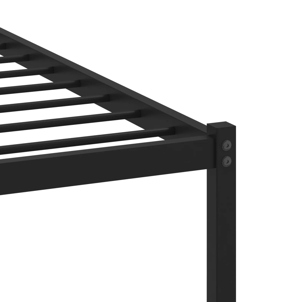 Cadre de lit en métal sans matelas chêne fumé 160 x 200 cm - 8