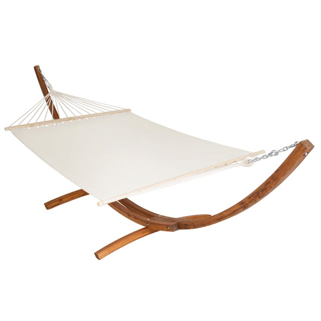 Hamac DETEX Avec Support - 274x82cm, Capacité 150kg, Noir
