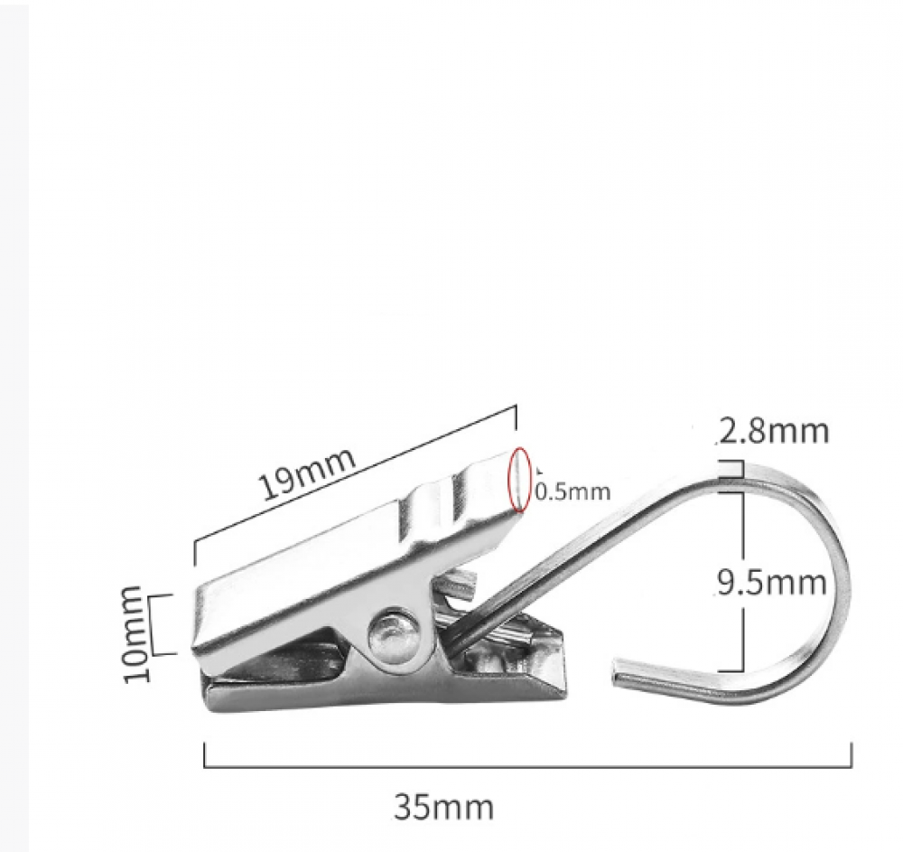 Uxcell Anelli Per Tende Con Clip Oro 14 Pezzi - Ganci Per Asta Diametro 75mm In Acciaio