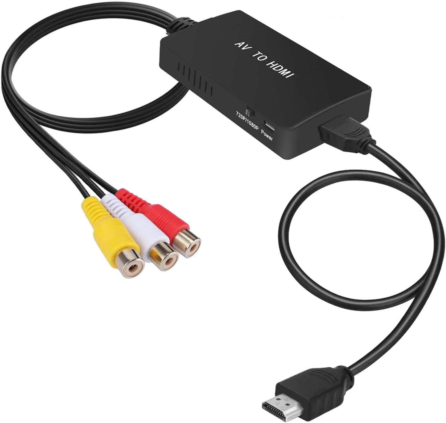 Azuxreza RCA to HDMI Convertidor - Compuesto CVBS Adaptador Upscaler 720P/ 1080P - Compatible con PS3, TV, PC, STB, Xbox, VHS, VCR, Blue-Ray DVD Azuxreza RCA to HDMI Convertidor - Compuesto CVBS Adaptador Upscaler 720P/ 1080P - Compatible con PS3, TV, PC, STB, Xbox, VHS, VCR, Blue-Ray DVD
