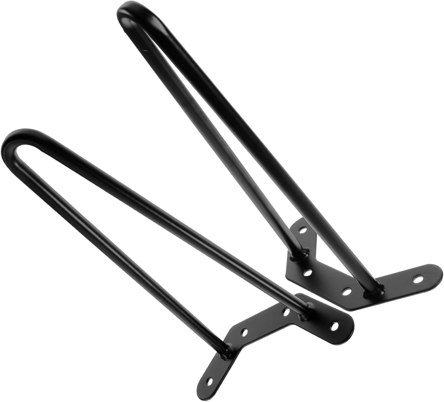 2 buc picioare de masă din fier negru, înălțime 25 cm, design cu țepi, robuste și fiabile, pentru mese joase