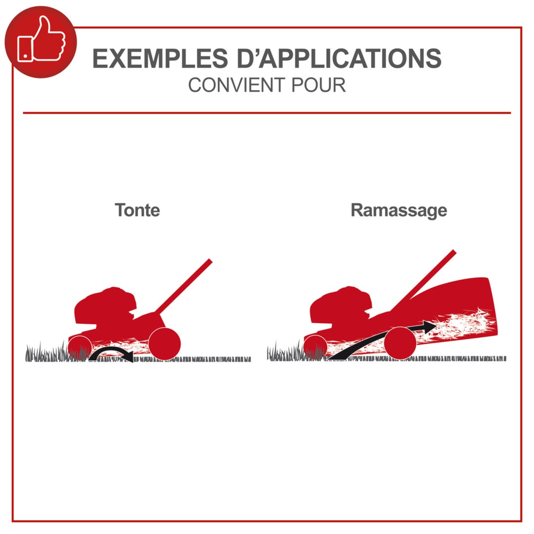 Scheppach Tondeuse à gazon à essence MP132-40 - 3,3 CV - 2400 W - Largeur de coupe 40 cm - Bac 35 L - Hauteur de coupe réglable - Huile incluse - 3
