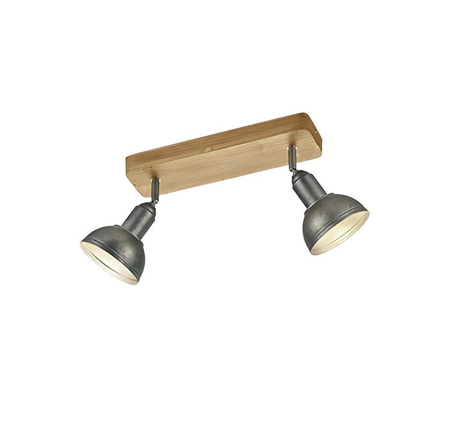 Lampa sufitowa DELHI jasne drewno-nikiel antyczny 2xE14x40W drewno wym:20,5x8x11,6cm IP20 Trio