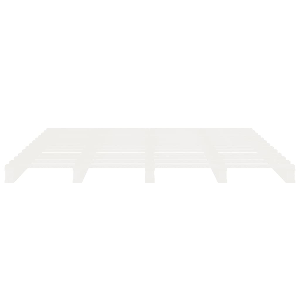 Cadre de lit sans matelas en bois massif de pin blanc pour la chambre, 180 × 200 cm - 7