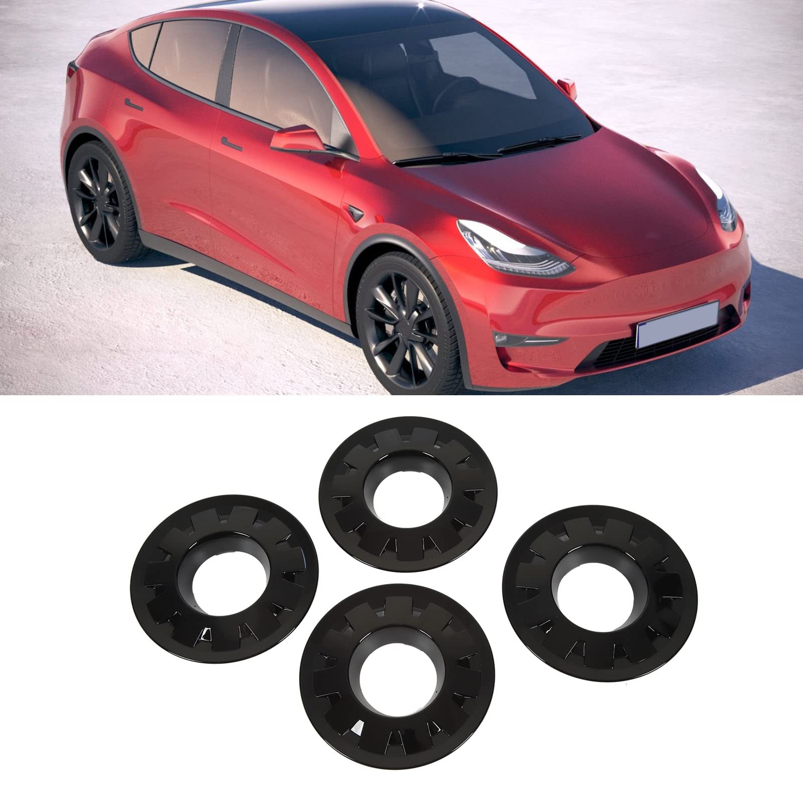 Kit De Cache-moyeux - Cache-écrous Pour Tesla Model 3, Modèle Y, Modèle