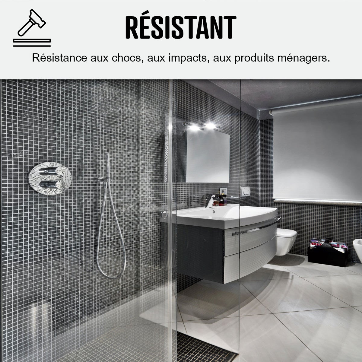 Résine étanchéité douche - étanchéité sur carrelage - KIT COMPLET ARCACLEAR - 2 m² - ARCANE INDUSTRIES - 2