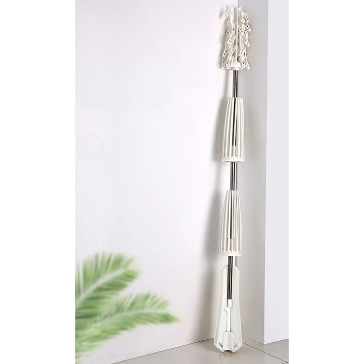 Uscator de rufe vertical Flippy, pliabil, 3 niveluri, alb
