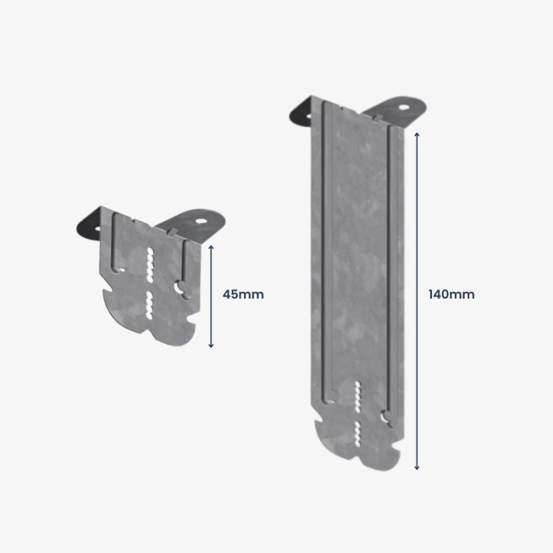 Boite de 100 - Suspente distancier pour fourrures F45/47 140 mm - 2