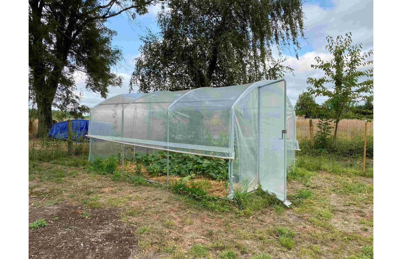 Serre tunnel de jardin 4 Saisons - 13,5m² - 3 x 4,5 m - pieds droits - aérations latérales - LES SERRES TONNEAU - 4