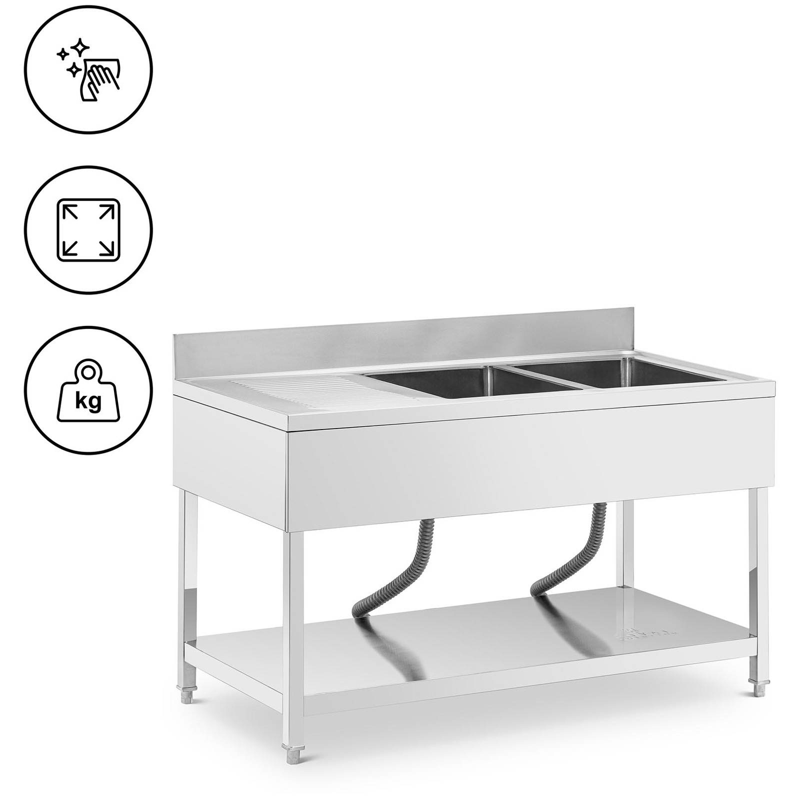 Plonge Inox Royal Catering Dimensions De La Table 140 X 70 X 97 Plonge inox royal catering dimensions de la table 140 x 70 x 97
