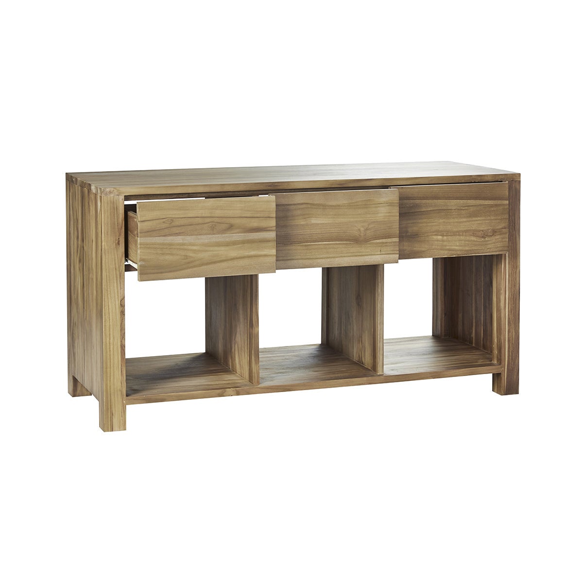 Meuble sous vasque en teck massif 145 cm NOA - 8